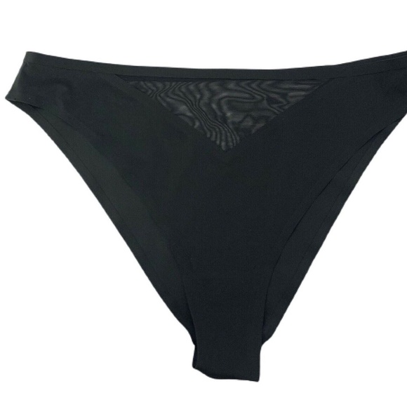 Victoria's Secret Other - Victorias Secret Very Sexy Seamless No-Show Mesh Panel Brazilian Panty Black L